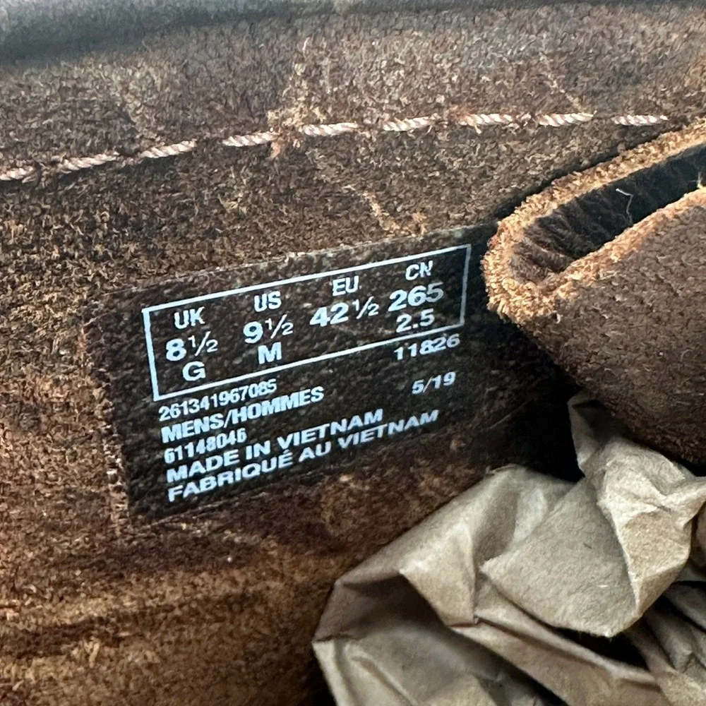 Clarks Originals Wallabee Boot Beeswax Brown Leather Mens 9.5 261341967085